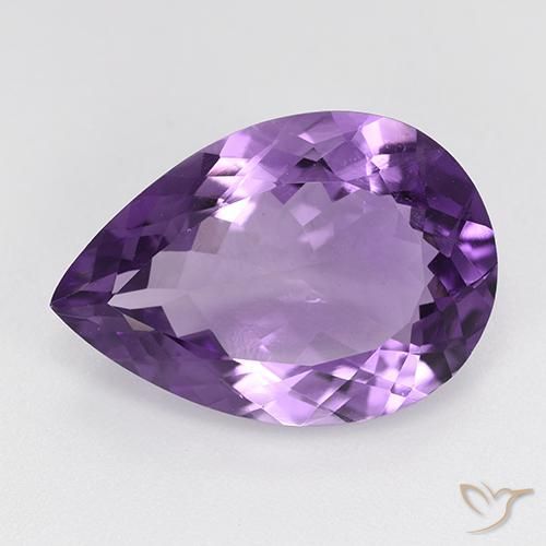 8.55ct Natural Violeta Púrpura Médio Ametista, Formato de pêra, VS