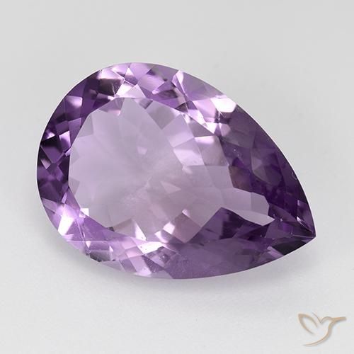 Ametista Violeta Profundo Natural 9.04ct, Formato de pêra, VS