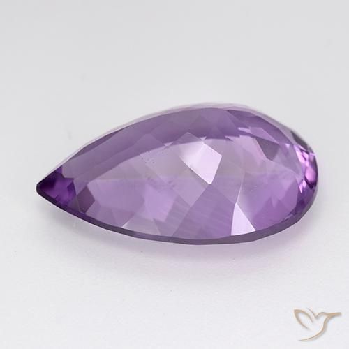 Ametista Violeta Profundo Natural 9.04ct, Formato de pêra, VS