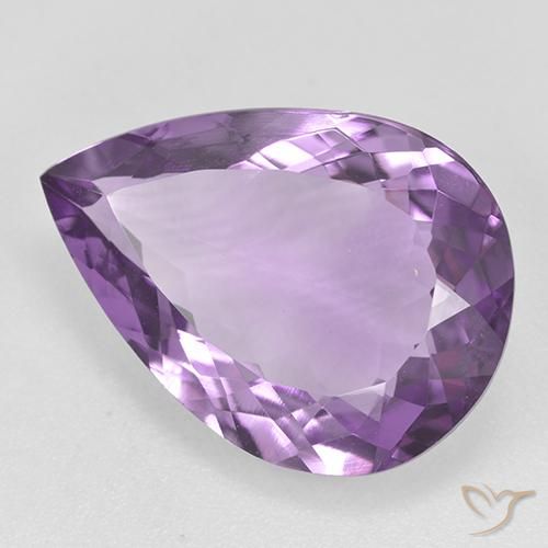Ametista Violeta Claro-Médio Natural 7.98ct, Formato de pêra, VVS-VS