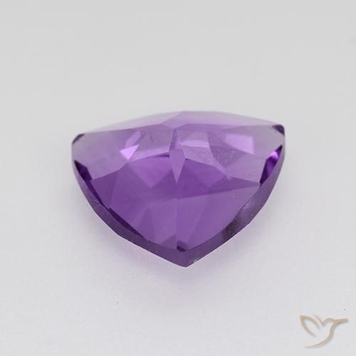 Ametista Violeta arroxeado médio-escuro Natural 1.36ct, Trilhão, VVS-VS