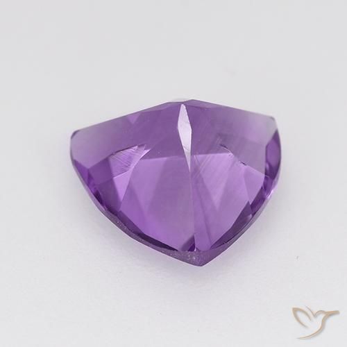 Ametista Violeta arroxeado médio-escuro Natural 1.58ct, Trilhão, VVS-VS