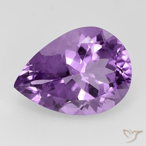 7.02ct Natural Violeta Púrpura Ametista, Formato de pêra, VVS-VS