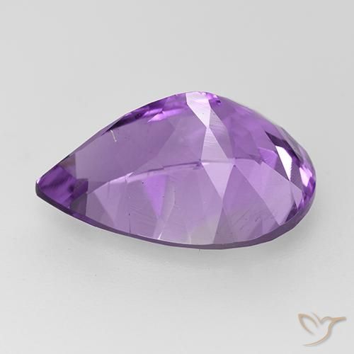 Ametista Violeta Púrpura Natural 7.02ct, Formato de pêra, VVS-VS