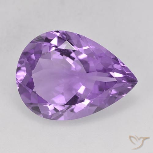 6.86ct Natural Violeta Púrpura Ametista, Formato de pêra, VVS-VS