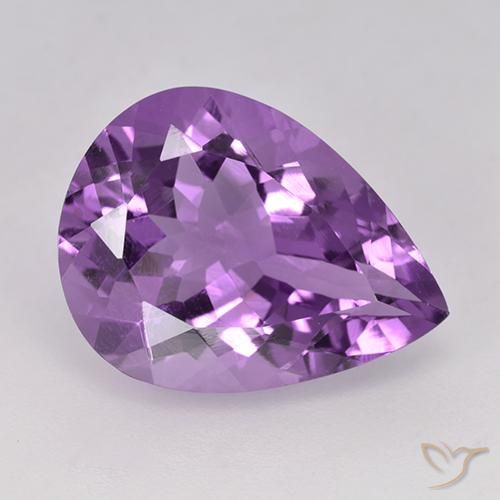 5.67ct Natural Violeta Púrpura Ametista, Formato de pêra, VS