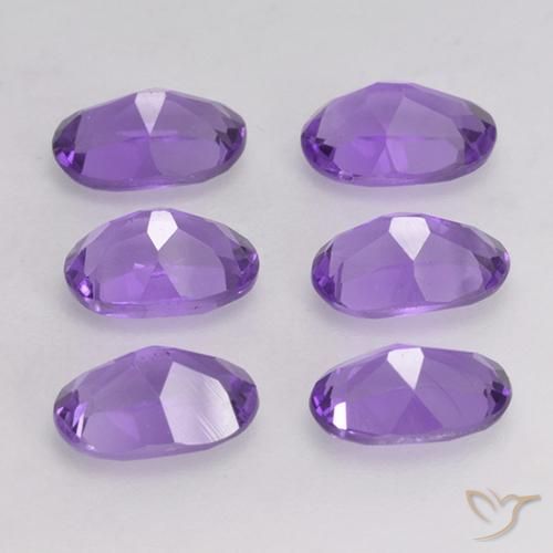 Pedras preciosas de Ametista Violeta médio natural de 2.61 ct, oval, VVS-VS