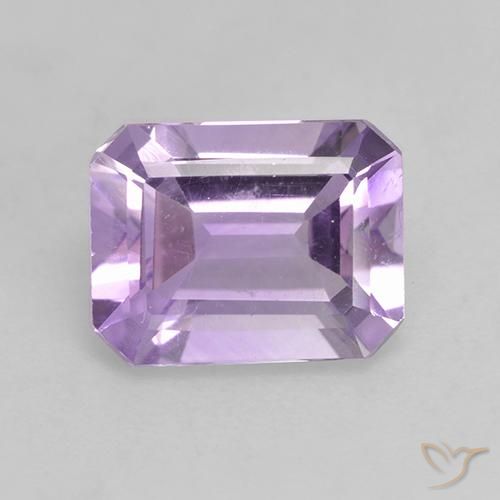 2.06ct Natural Violeta rosado claro Ametista, Corte Esmeralda, VS