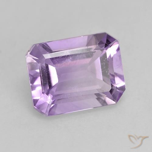 Ametista Violeta rosado claro Natural 2.06ct, Corte Octógono / Esmeralda, VS