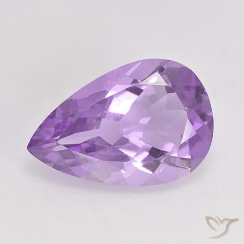 4.45ct Natural Violeta médio Ametista, Formato de pêra, VS