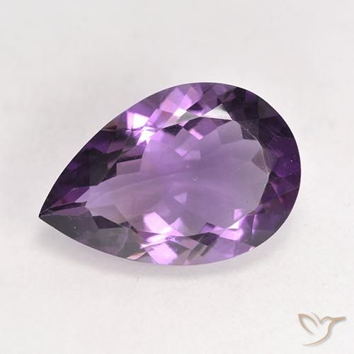 4.56ct Natural Violeta médio Ametista, Formato de pêra, VS