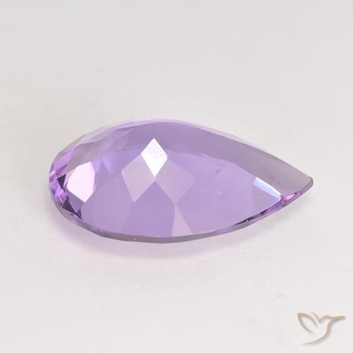 Ametista Violeta médio Natural 4.46ct, Formato de pêra, VVS-VS