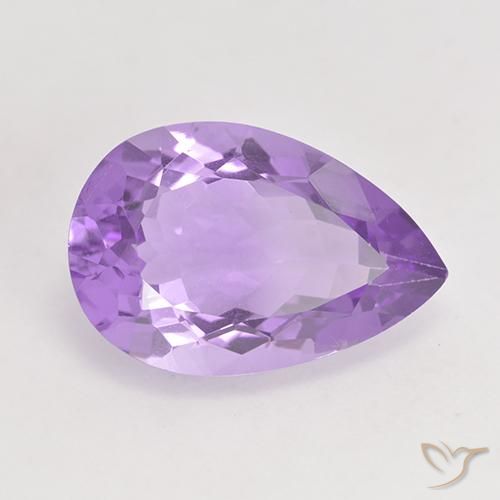 Ametista Violeta rosado Natural 4.87ct, Formato de pêra, VVS-VS