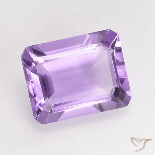 Ametista Violeta médio Natural 2.02ct, Corte Octógono / Esmeralda, VS