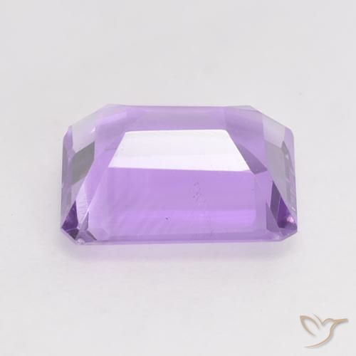Ametista Violeta médio Natural 2.02ct, Corte Octógono / Esmeralda, VS