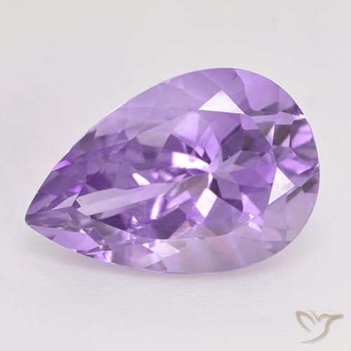 5.68ct Natural Violeta médio Ametista, Formato de pêra, VVS-VS