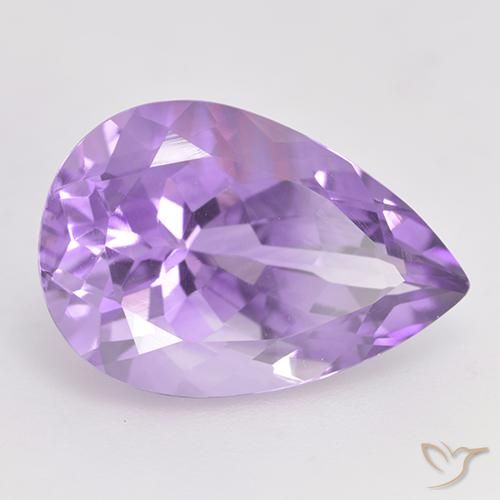 Ametista Violeta médio Natural 5.68ct, Formato de pêra, VVS-VS