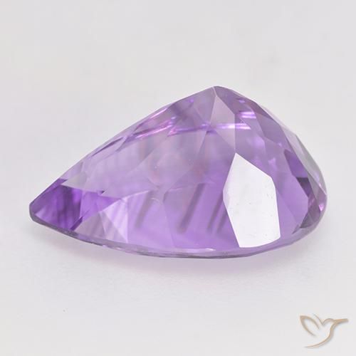 Ametista Violeta médio Natural 5.68ct, Formato de pêra, VVS-VS