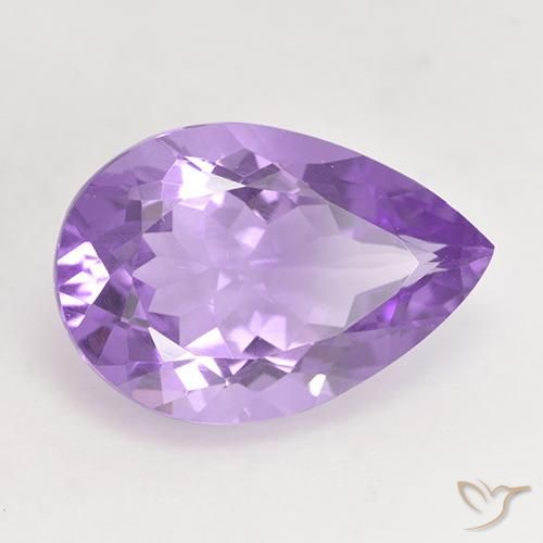 Ametista Violeta rosado Natural 5.07ct, Formato de pêra, VVS-VS