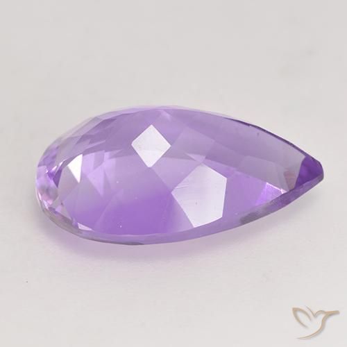 Ametista Violeta médio Natural 4.93ct, Formato de pêra, VS