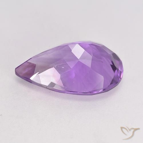 Ametista Violeta Púrpura Natural 4.74ct, Formato de pêra, VVS-VS