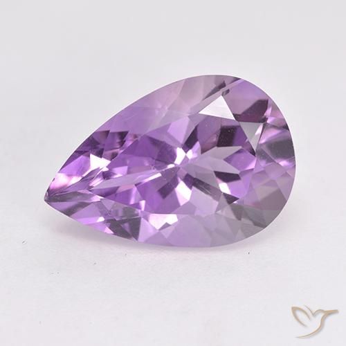 5.13ct Natural Violeta rosado Ametista, Formato de pêra, VVS-VS