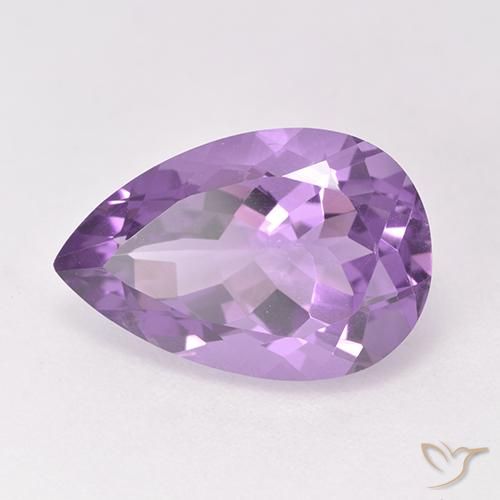 Ametista Violeta médio Natural 4.94ct, Formato de pêra, VVS-VS