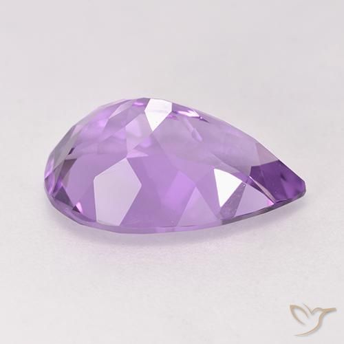 Ametista Violeta médio Natural 4.94ct, Formato de pêra, VVS-VS