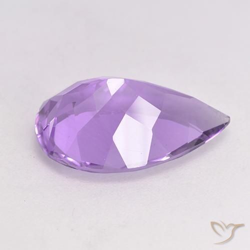 Ametista Violeta médio Natural 4.64ct, Formato de pêra, VS