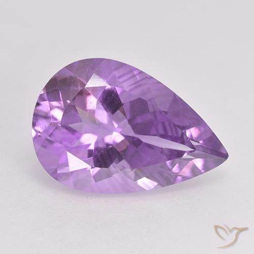 4.77ct Natural Violeta Púrpura Médio Ametista, Formato de pêra, VS