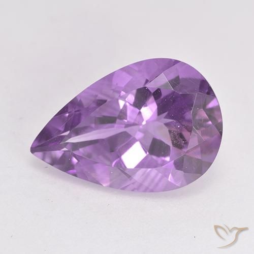 Ametista Violeta Púrpura Médio Natural 4.77ct, Formato de pêra, VS