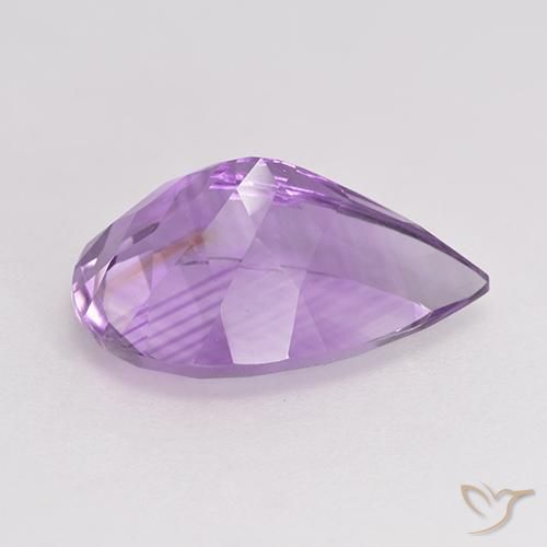 Ametista Violeta Púrpura Médio Natural 4.77ct, Formato de pêra, VS