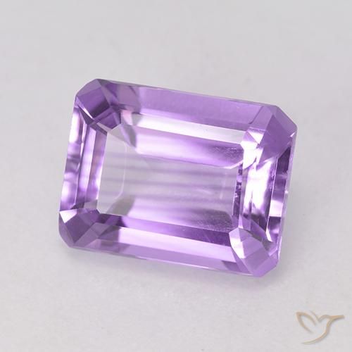 Ametista Violeta médio Natural 2.18ct, Corte Octógono / Esmeralda, VVS-VS