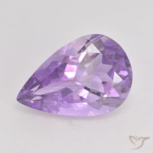 5.26ct Natural Violeta médio Ametista, Formato de pêra, VS