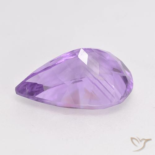 Ametista Violeta médio Natural 5.26ct, Formato de pêra, VS