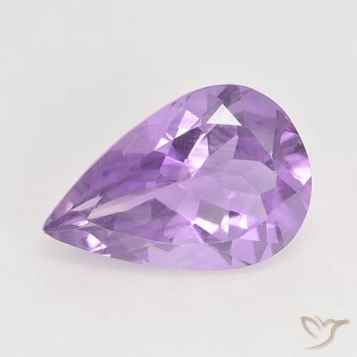4.32ct Natural Violeta médio Ametista, Formato de pêra, VVS-VS