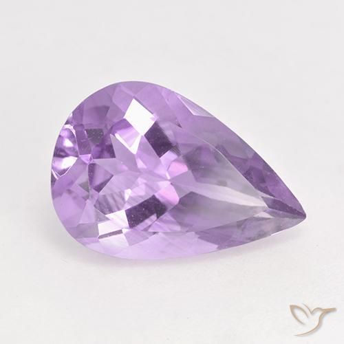 Ametista Violeta médio Natural 4.32ct, Formato de pêra, VVS-VS