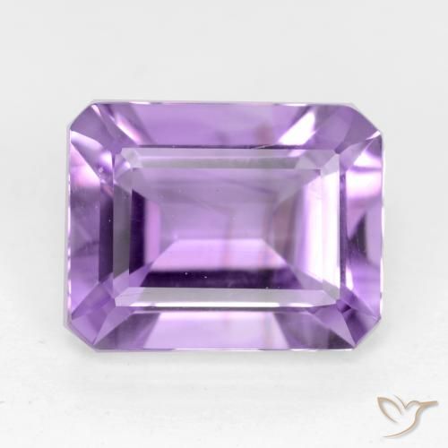 2.09ct Natural Violeta claro Ametista, Corte Esmeralda, VS