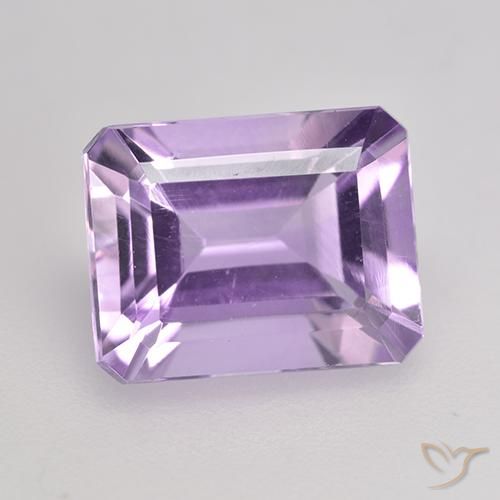 2.31ct Natural Violeta Médio-claro Ametista, Corte Esmeralda, VS