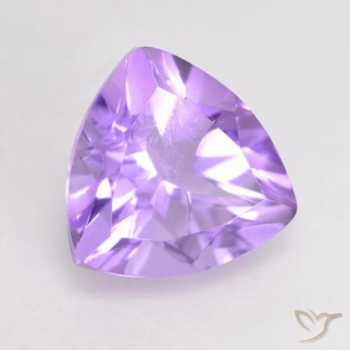Ametista Violeta rosado claro Natural 1.78ct, Trilhão, VS