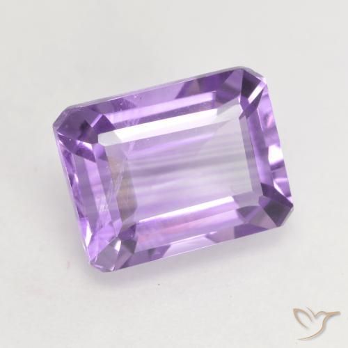 Ametista Violeta médio Natural 2.40ct, Corte Octógono / Esmeralda, VS