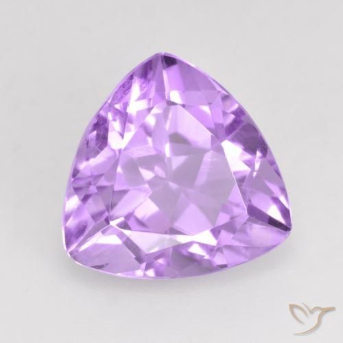 Ametista Violeta Rosado Brilhante Natural 2.91ct, Trilhão, VVS-VS