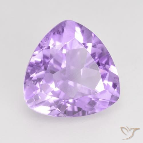 Ametista Violeta Rosado Brilhante Natural 2.97ct, Trilhão, VVS-VS