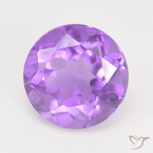 1.17ct Natural Violeta claro Ametista, Redondo, VS