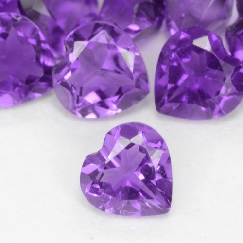 Ametista Violeta Vívido Natural 0.21ct, Coração, VS