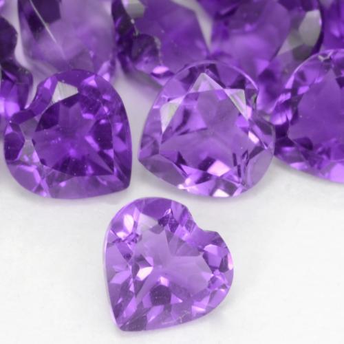 Ametista Violeta Vívido Natural 0.21ct, Coração, VS