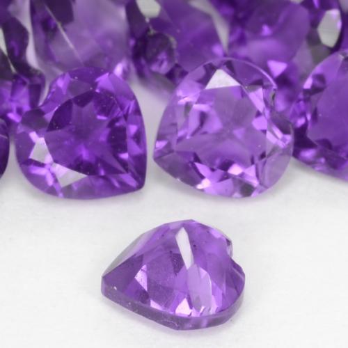 Ametista Violeta Vívido Natural 0.21ct, Coração, VS