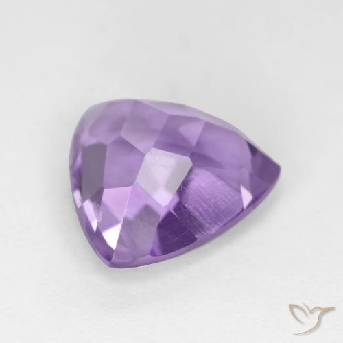 Ametista Violeta rosado Natural 3.08ct, Trilhão, VS