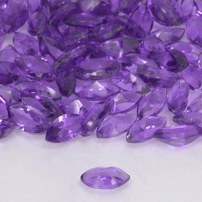 Pedras preciosas de Ametista Violeta médio natural de 1.50 ct, Marquesa, VVS-VS
