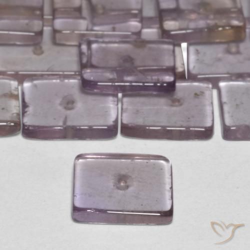 Pedras preciosas de Ametista Violeta acinzentado natural de 15.44 ct, Quadrado, Transparente